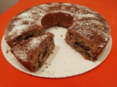 ciambellone con farina di farro e nutella 